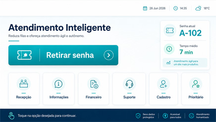 Conteúdo exibido no totem