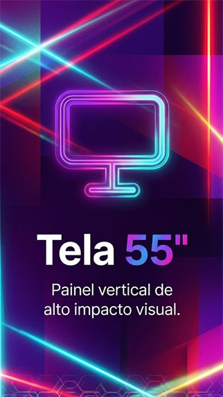 Conteúdo exibido no totem